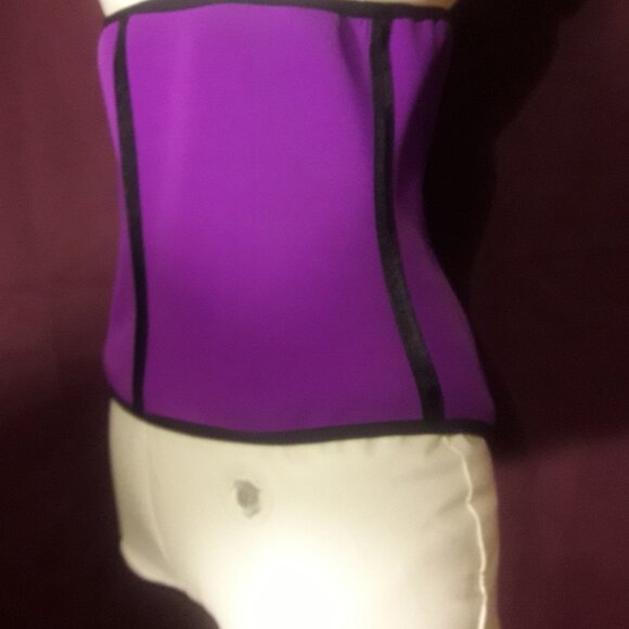 Ann Chery Women Purple Latex 2- Hook Corset Body Shaper Waist Trainer Size 32 - Picture 6 of 11
